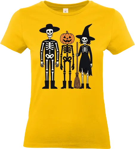 Trick-or-Treat Trio: The Spooky Squad - Halloween trick or treat shirt, spooky cute skeleton graphic, pumpkin head monster tee, nostalgic halloween apparel, witch and skeleton clothing, creepy cartoon streetwear, autumn spooky season merch, gothic animated characters, funny halloween squad shirt, alternative fall graphic tee - Standard T-Shirt (Frauen)