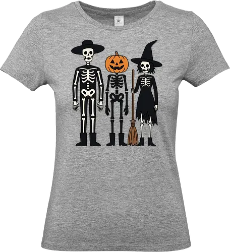 Trick-or-Treat Trio: The Spooky Squad - Halloween trick or treat shirt, spooky cute skeleton graphic, pumpkin head monster tee, nostalgic halloween apparel, witch and skeleton clothing, creepy cartoon streetwear, autumn spooky season merch, gothic animated characters, funny halloween squad shirt, alternative fall graphic tee - Standard T-Shirt (Frauen)