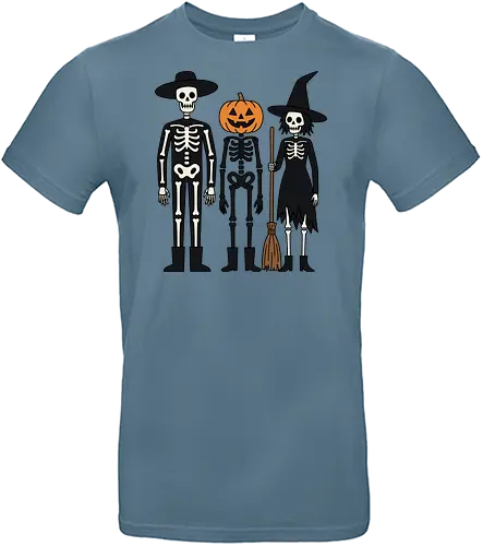 Trick-or-Treat Trio: The Spooky Squad - Halloween trick or treat shirt, spooky cute skeleton graphic, pumpkin head monster tee, nostalgic halloween apparel, witch and skeleton clothing, creepy cartoon streetwear, autumn spooky season merch, gothic animated characters, funny halloween squad shirt, alternative fall graphic tee - Standard T-Shirt