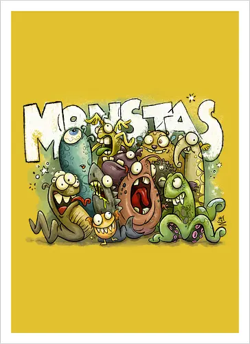 Monstas! - Kunstdruck