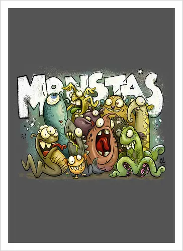 Monstas! - Kunstdruck