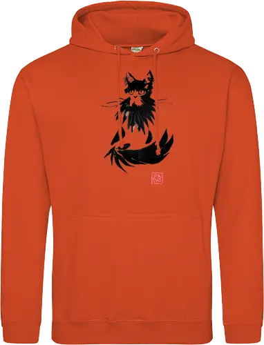 beardy cat - cat, sumie, japan - Standard Hoodie