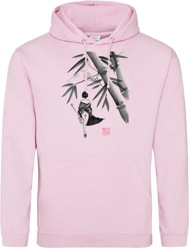 geishamisen - geisha, sumie, nude, bamboo, shamisen - Standard Hoodie