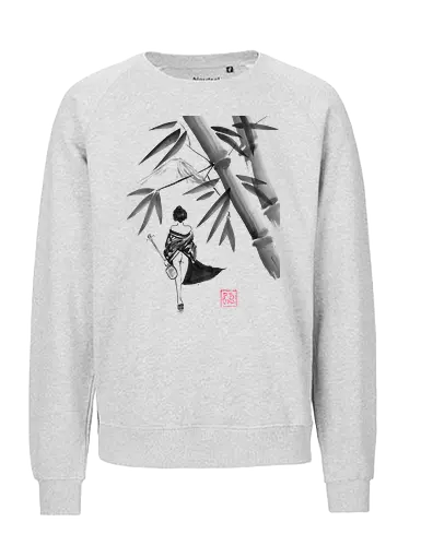 geishamisen - geisha, sumie, nude, bamboo, shamisen - Fairtrade Sweatshirt