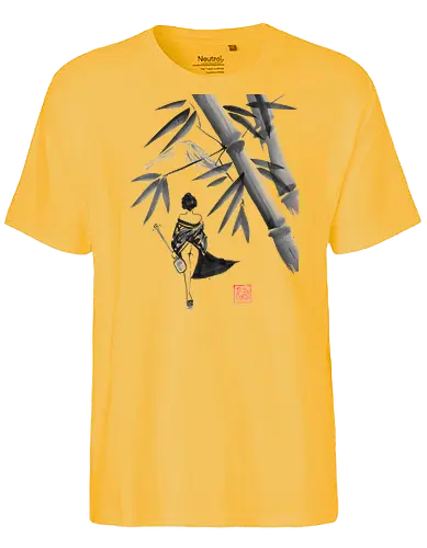 geishamisen - geisha, sumie, nude, bamboo, shamisen - Fairtrade T-Shirt