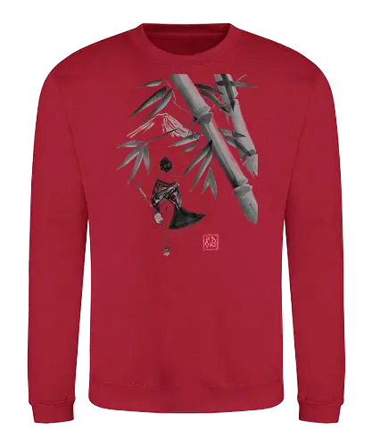 geishamisen - geisha, sumie, nude, bamboo, shamisen - Sweatshirt