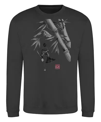 geishamisen - geisha, sumie, nude, bamboo, shamisen - Sweatshirt