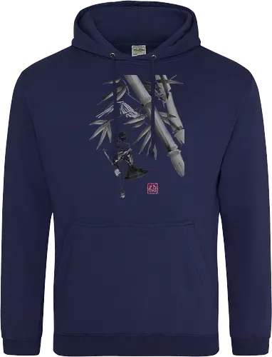 geishamisen - geisha, sumie, nude, bamboo, shamisen - Standard Hoodie