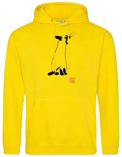 yawning siamese cat - sumie, japan, cat, ying yang - Standard Hoodie