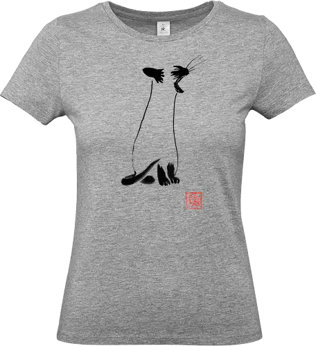 yawning siamese cat - sumie, japan, cat, ying yang - Standard T-Shirt (Frauen)