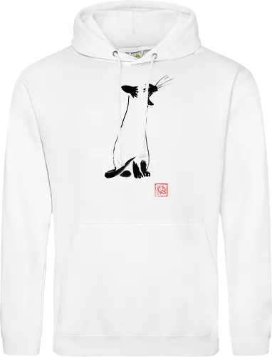 yawning siamese cat - sumie, japan, cat, ying yang - Standard Hoodie