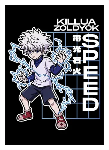 Killua Zoldyck - Hunter X Hunter - hxh, killua, killua zoldyck, hunter x hunter, anime gift, jjk, Pirate - Kunstdruck
