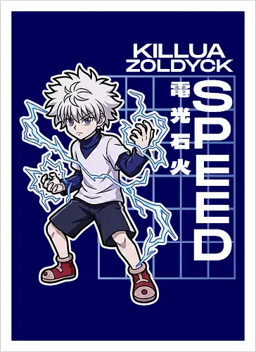 Killua Zoldyck - Hunter X Hunter - hxh, killua, killua zoldyck, hunter x hunter, anime gift, jjk, Pirate - Kunstdruck