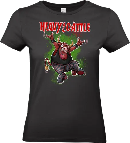 Heavy Cattle - Heavy Metal, Cattle, Kuh, Metal, Metal, ACDC - Standard T-Shirt (Frauen)