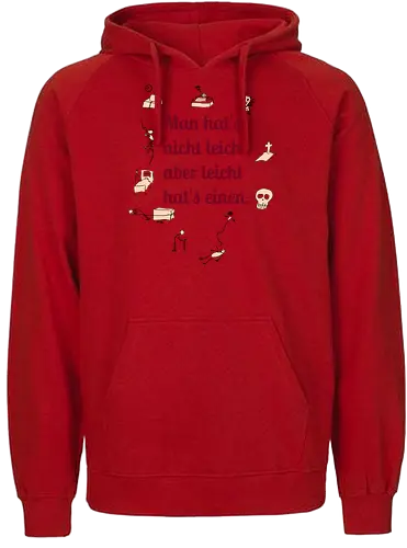 Nichtleicht - Galgenhumor, Tod, Mühsal, Stress - Fairtrade Hoodie