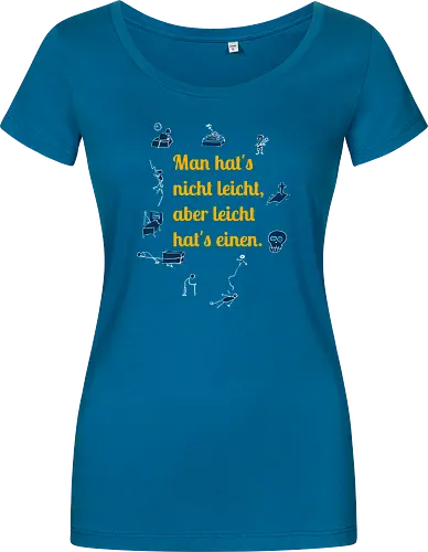 Nichtleicht, helle Version - Galgenhumor, Tod, Mühsal, Stress - Damen T-Shirt