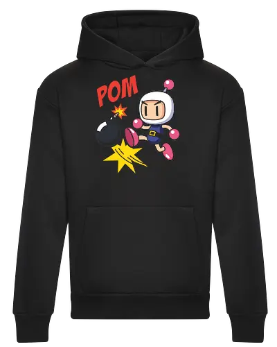 Blast Off: The White Bomber - Bomberman shirt, retro gaming graphic tee, classic arcade apparel, white bomber design, 8-bit nostalgia streetwear, explosive action shirt, 90s gamer fashion, vintage video game merch, Japanese pop art tee, colorful gamer clothing - Heavyweight Hoodie