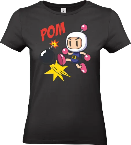 Blast Off: The White Bomber - Bomberman shirt, retro gaming graphic tee, classic arcade apparel, white bomber design, 8-bit nostalgia streetwear, explosive action shirt, 90s gamer fashion, vintage video game merch, Japanese pop art tee, colorful gamer clothing - Standard T-Shirt (Frauen)