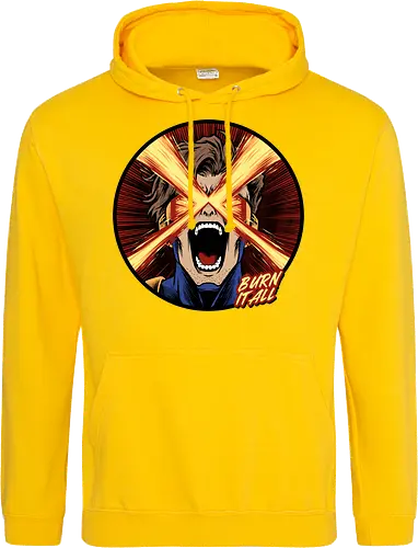 eye of destruction  - red visor, superhero fanart, superhuman powers, geek culture, mutant, proud, cyclops, Superhero, avengers, doomsday, drdoom - Standard Hoodie