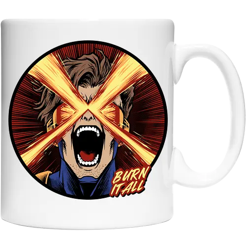 eye of destruction  - red visor, superhero fanart, superhuman powers, geek culture, mutant, proud, cyclops, Superhero, avengers, doomsday, drdoom - Keramiktasse