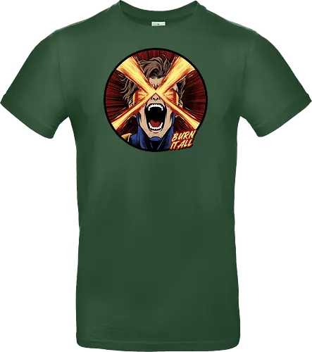 eye of destruction  - red visor, superhero fanart, superhuman powers, geek culture, mutant, proud, cyclops, Superhero, avengers, doomsday, drdoom - Standard T-Shirt