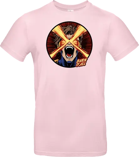 eye of destruction  - red visor, superhero fanart, superhuman powers, geek culture, mutant, proud, cyclops, Superhero, avengers, doomsday, drdoom - Standard T-Shirt