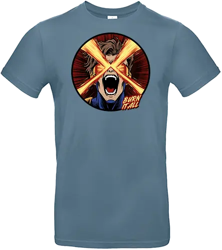 eye of destruction  - red visor, superhero fanart, superhuman powers, geek culture, mutant, proud, cyclops, Superhero, avengers, doomsday, drdoom - Standard T-Shirt