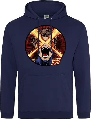 eye of destruction  - red visor, superhero fanart, superhuman powers, geek culture, mutant, proud, cyclops, Superhero, avengers, doomsday, drdoom - Standard Hoodie