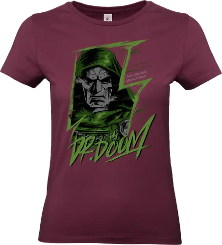 masked rebellion  - drdoom, dark monarch, green cloak, villain aesthetic, villlain, antihero, von doom, Superhero, doomsday - Standard T-Shirt (Frauen)