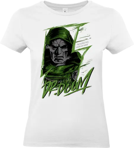 masked rebellion  - drdoom, dark monarch, green cloak, villain aesthetic, villlain, antihero, von doom, Superhero, doomsday - Standard T-Shirt (Frauen)