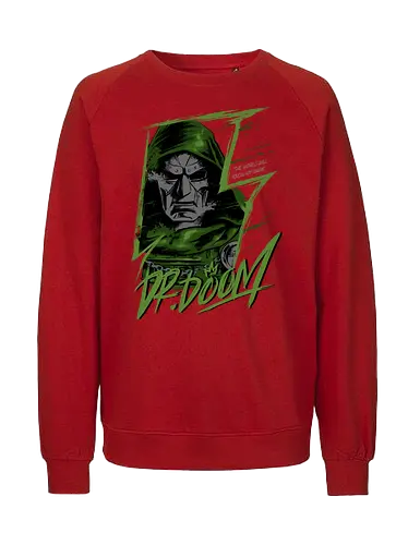 masked rebellion  - drdoom, dark monarch, green cloak, villain aesthetic, villlain, antihero, von doom, Superhero, doomsday - Fairtrade Sweatshirt