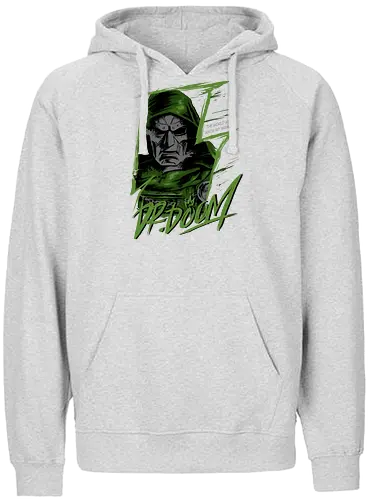 masked rebellion  - drdoom, dark monarch, green cloak, villain aesthetic, villlain, antihero, von doom, Superhero, doomsday - Fairtrade Hoodie