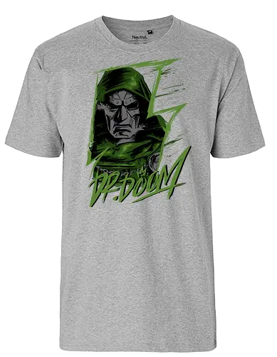 masked rebellion  - drdoom, dark monarch, green cloak, villain aesthetic, villlain, antihero, von doom, Superhero, doomsday - Fairtrade T-Shirt