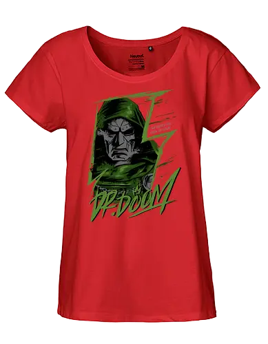 masked rebellion  - drdoom, dark monarch, green cloak, villain aesthetic, villlain, antihero, von doom, Superhero, doomsday - Fairtrade Girl Shirt