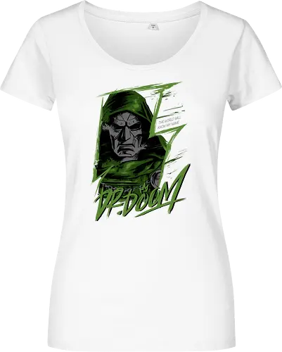 masked rebellion  - drdoom, dark monarch, green cloak, villain aesthetic, villlain, antihero, von doom, Superhero, doomsday - Damen T-Shirt