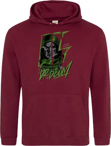 masked rebellion  - drdoom, dark monarch, green cloak, villain aesthetic, villlain, antihero, von doom, Superhero, doomsday - Standard Hoodie