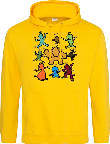 Classic Game Doodle - Mario, Luigi, Villain, Princess Peach - Standard Hoodie