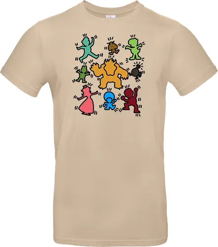Classic Game Doodle - Mario, Luigi, Villain, Princess Peach - Standard T-Shirt