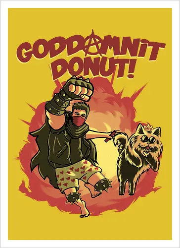 Goddamnit Donut - Carl, Princess Donut, DCC - Kunstdruck