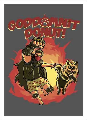 Goddamnit Donut - Carl, Princess Donut, DCC - Kunstdruck