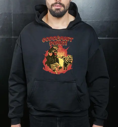 Goddamnit Donut - Carl, Princess Donut, DCC - Cropped Hoodie