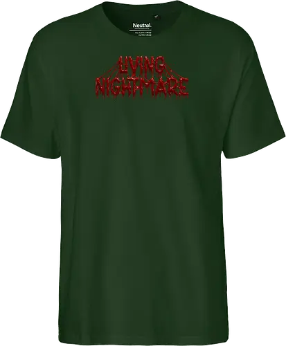 Living Nightmare - horror, blood, nightmare, creepy, gore, spooky, halloween, zombie, dark fantasy, death metal, scary, gothic, haunted, macabre, slasher - Fairtrade T-Shirt