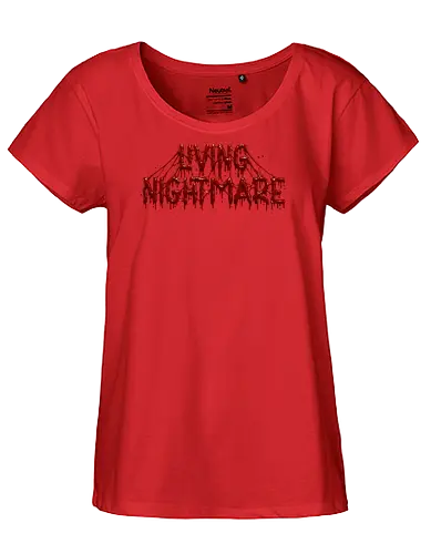 Living Nightmare - horror, blood, nightmare, creepy, gore, spooky, halloween, zombie, dark fantasy, death metal, scary, gothic, haunted, macabre, slasher - Fairtrade Girl Shirt