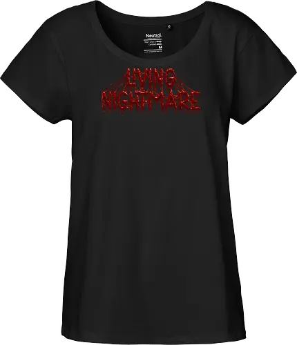Living Nightmare - horror, blood, nightmare, creepy, gore, spooky, halloween, zombie, dark fantasy, death metal, scary, gothic, haunted, macabre, slasher - Fairtrade Girl Shirt