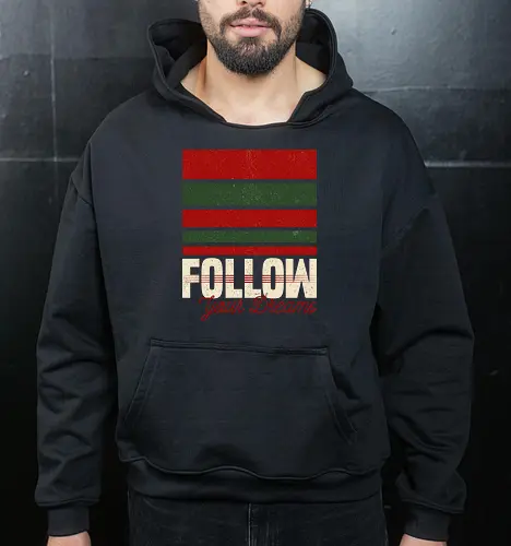 Follow Your Dreams - Inspirational Quote for Halloween - sarcasm, sarcasm sayings, scary, horror movies, death, dreamer, follow your dreams, funny, halloween, horror, horror movie, inspirational quote, minimalist, nightmare, pun - Cropped Hoodie