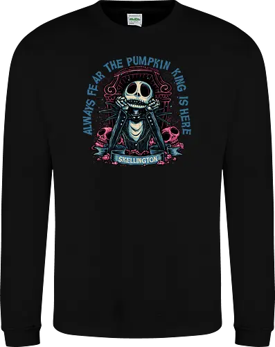 The pumpkin king is here - Movie, animated, animation, horror, Halloween, pumpkin, skeleton, character, fantasy - Sweatshirt