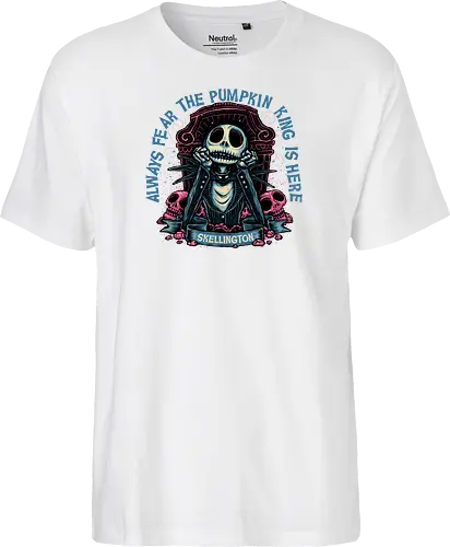 The pumpkin king is here - Movie, animated, animation, horror, Halloween, pumpkin, skeleton, character, fantasy - Fairtrade T-Shirt
