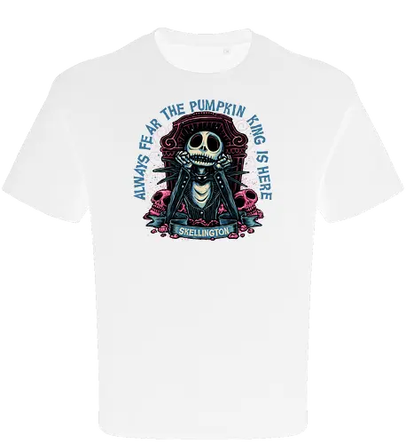 The pumpkin king is here - Movie, animated, animation, horror, Halloween, pumpkin, skeleton, character, fantasy - Oversize T-Shirt