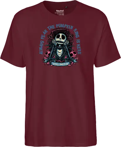 The pumpkin king is here - Movie, animated, animation, horror, Halloween, pumpkin, skeleton, character, fantasy - Fairtrade T-Shirt