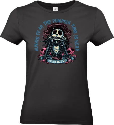 The pumpkin king is here - Movie, animated, animation, horror, Halloween, pumpkin, skeleton, character, fantasy - Standard T-Shirt (Frauen)